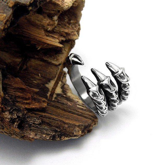 Punk Stainless Steel Dragon Claw Ring