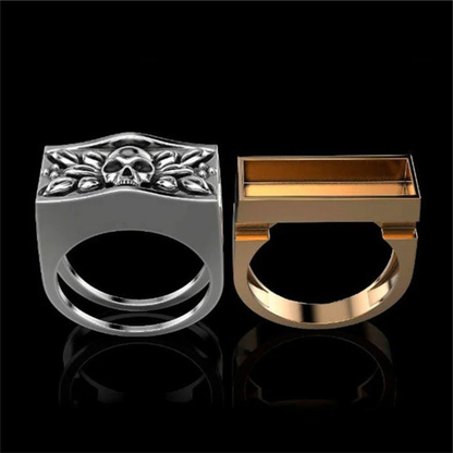 Skull Ring With Hidden Compartment