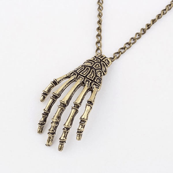 Skeleton Hand Necklace