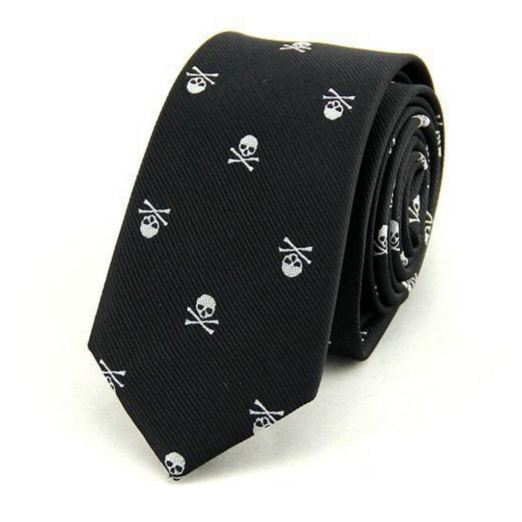 Men Tie with Skulls & Bones | Zapps Clothing