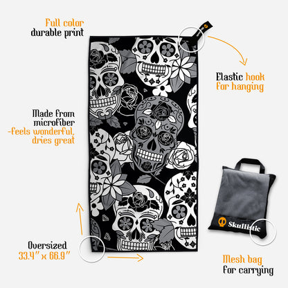 Skullistic Sugar Skull Towel