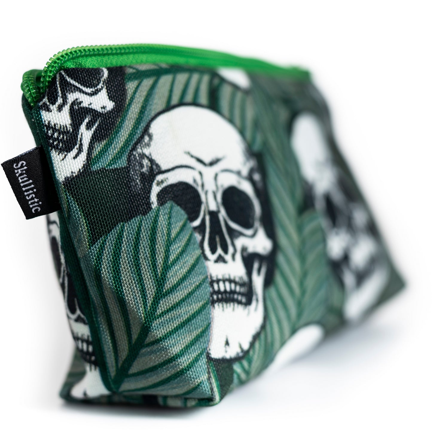 Tropic Skulls Makeup Bag green small