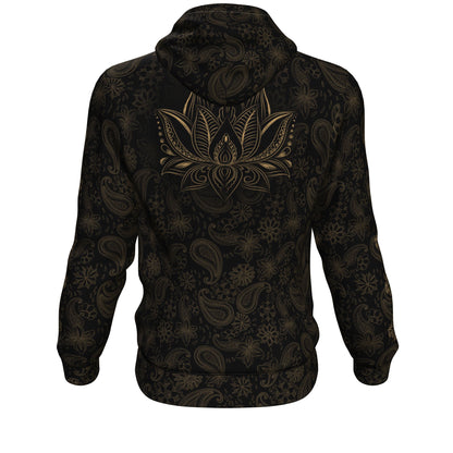 Zen Meditating Skeleton TF All Over Printed Unisex Hoodie