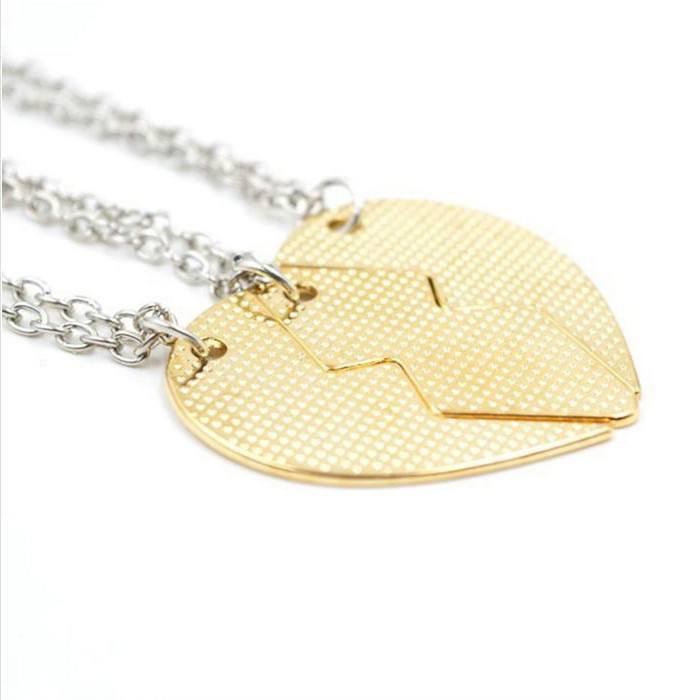 best bitches best friend necklace pendant broken heart gold