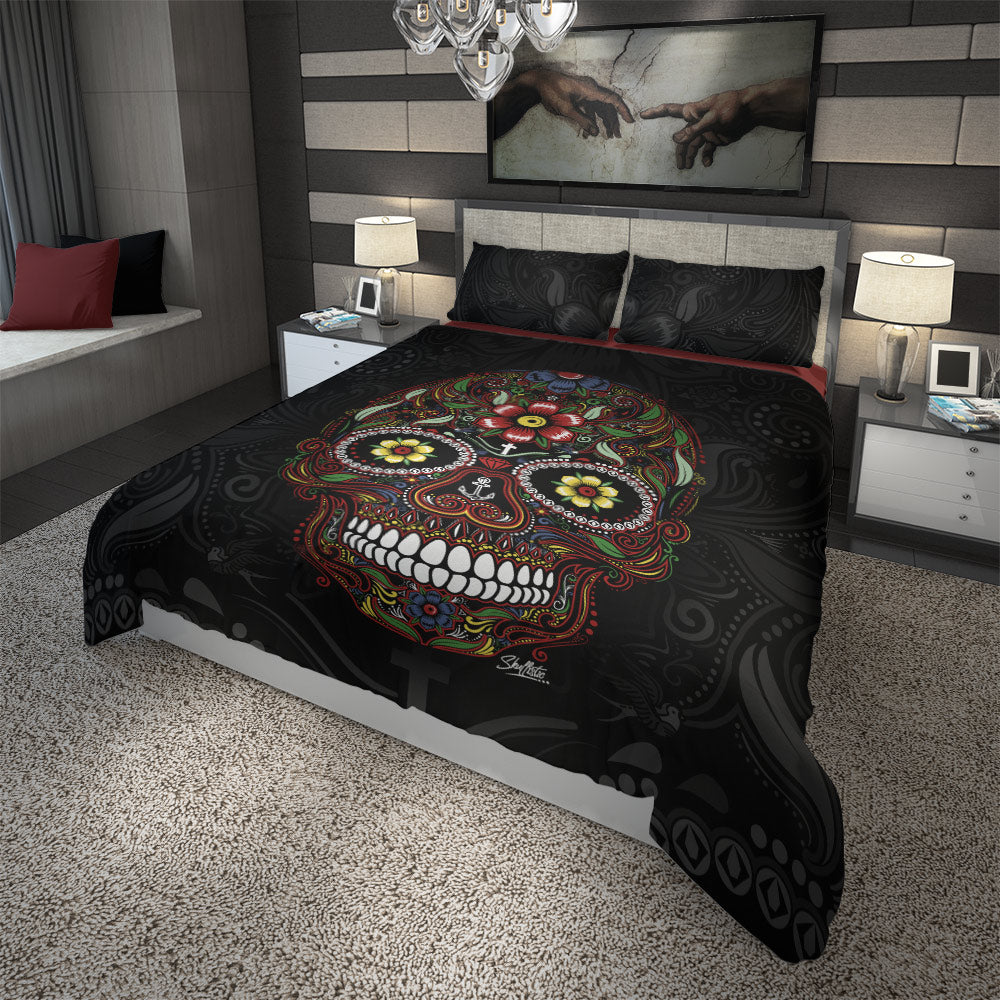 Calavera Sugar Skull Duvet Cover Set