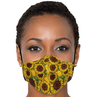 Sunflowers Yellow Face Mask
