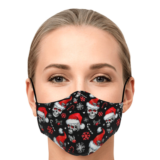 Santa Skulls Christmas Face Mask