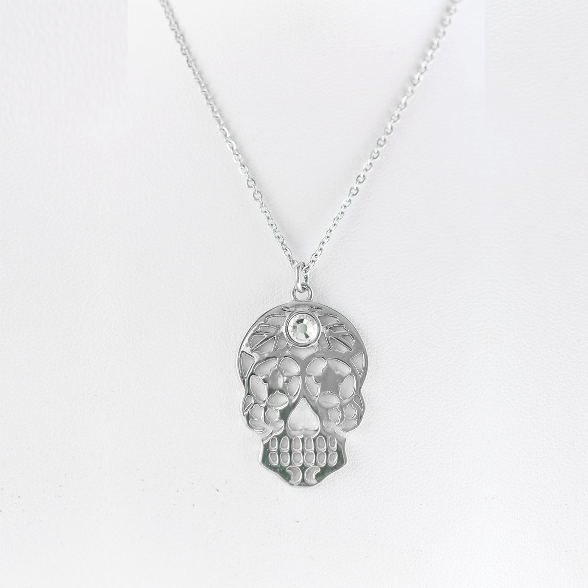 Skullistic Calavera Skull Steel Necklace