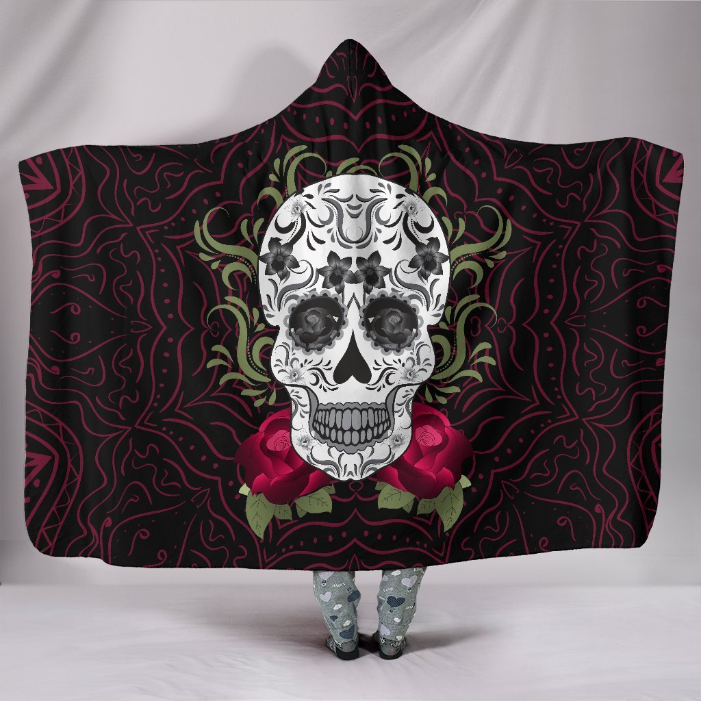 Day Of The Dead Hooded Blanket