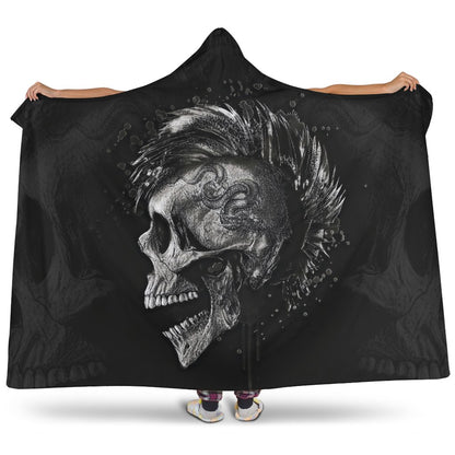 Punk Skull Hooded Blanket