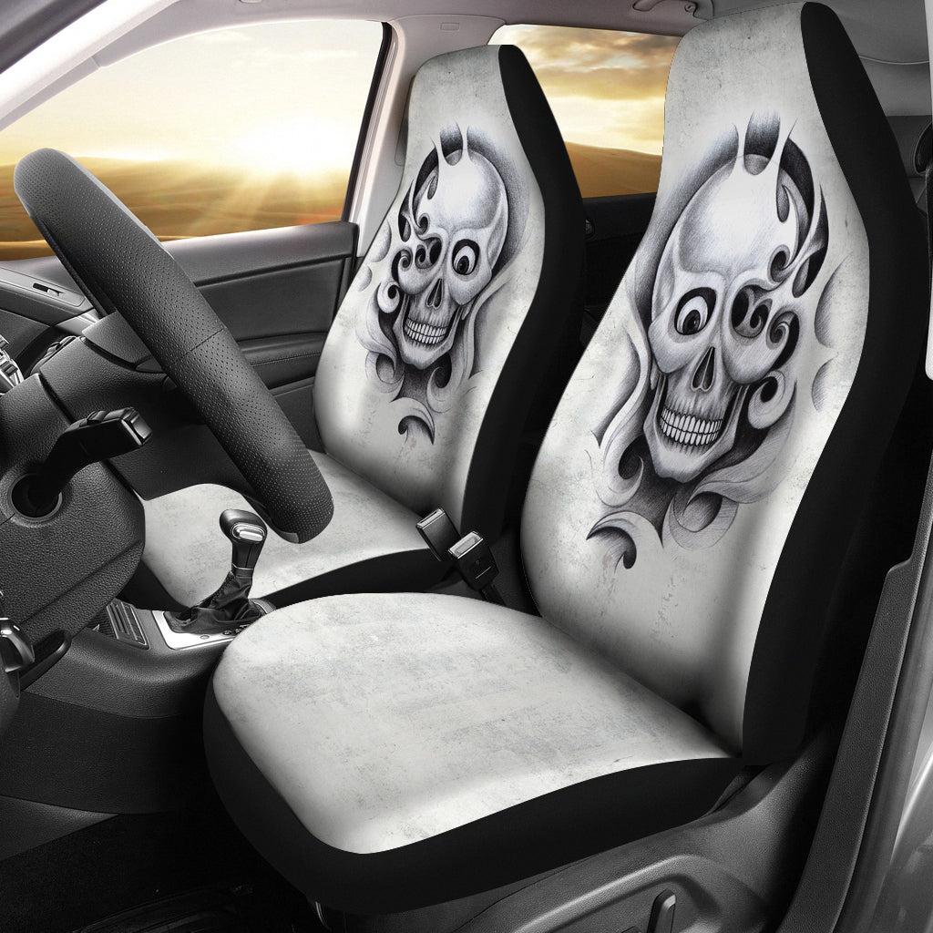 Dizzy Skull Car Seat Cover