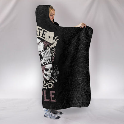 Skullistic I Hate People Hooded Blanket