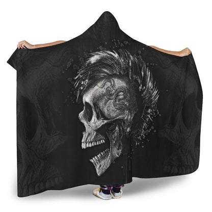 Punk Skull Hooded Blanket