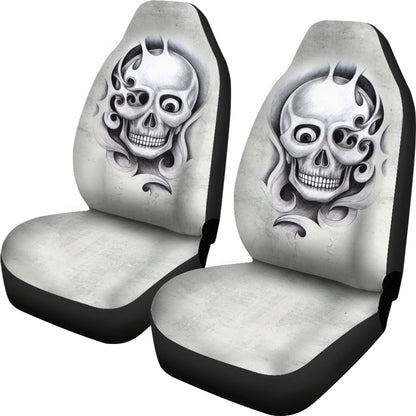 Dizzy Skull Car Seat Cover