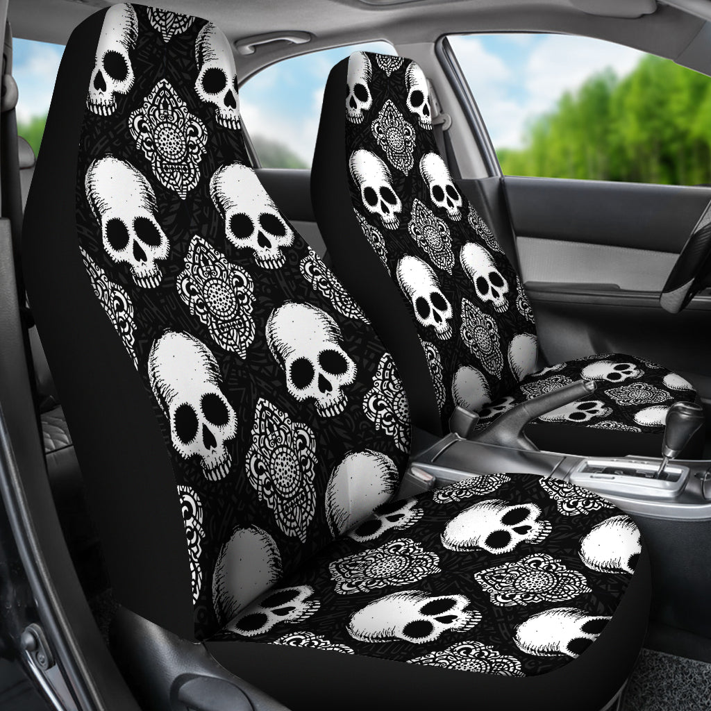 Goth Skull Car Seat Covers
