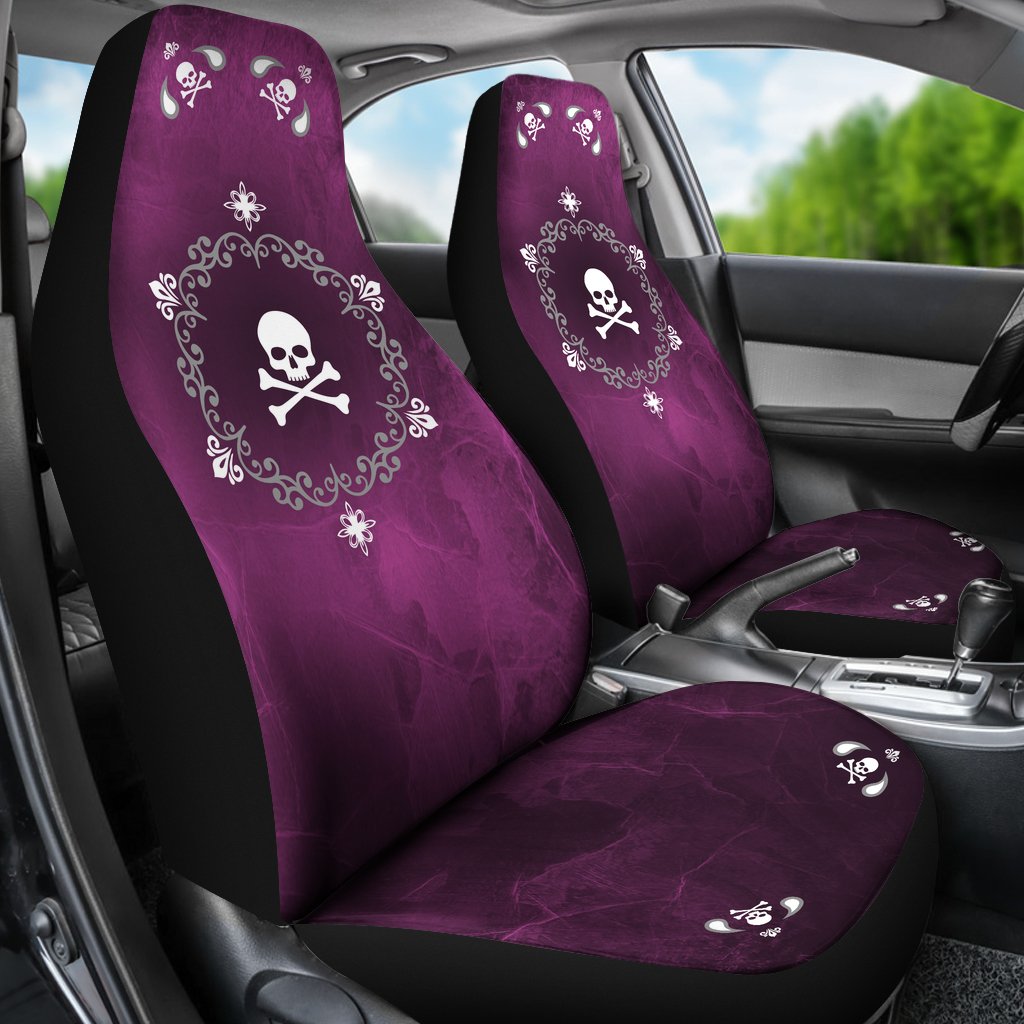 Skullistic Mandala Skulls Pink Car Seat Covers