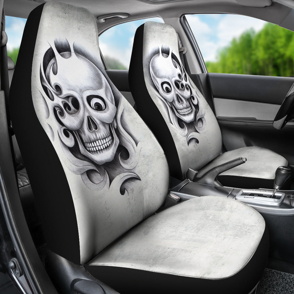 Dizzy Skull Car Seat Cover