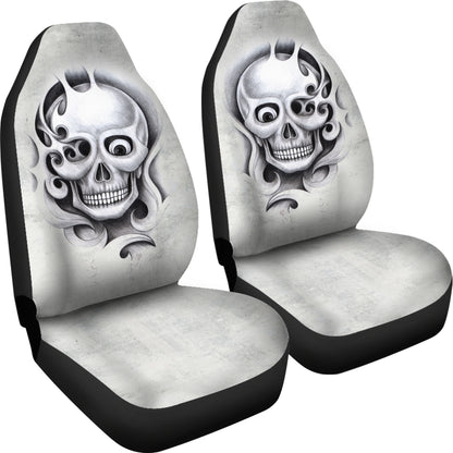 Dizzy Skull Car Seat Cover