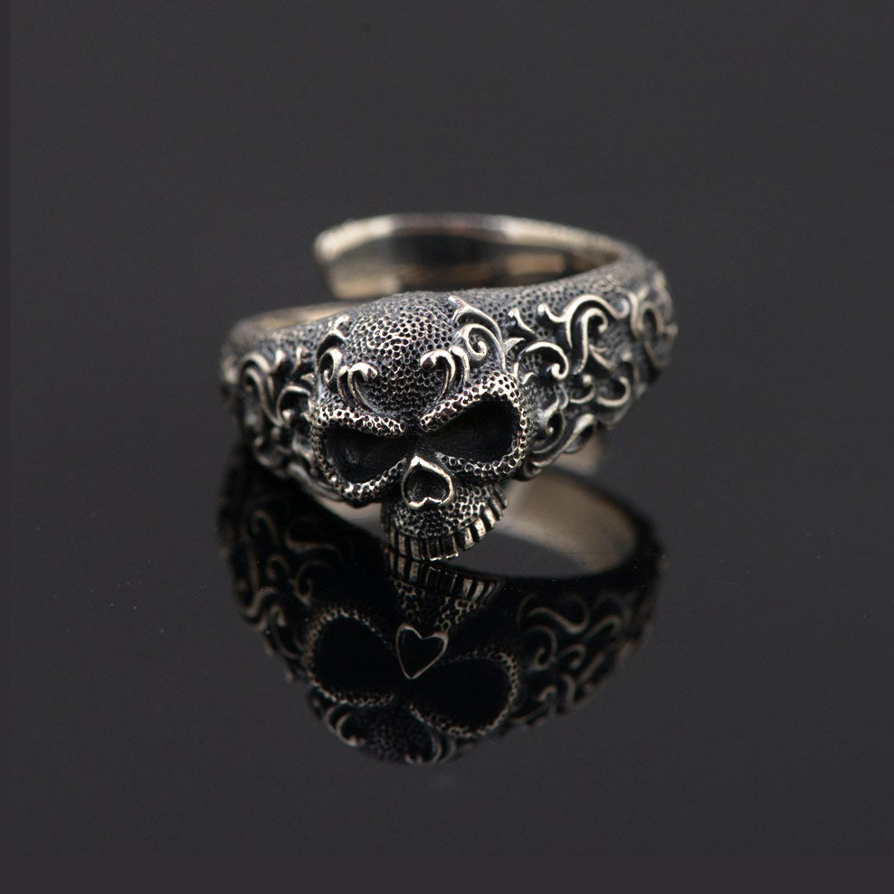 Zapps Gothic 925 Sterling Silver Skull Ring