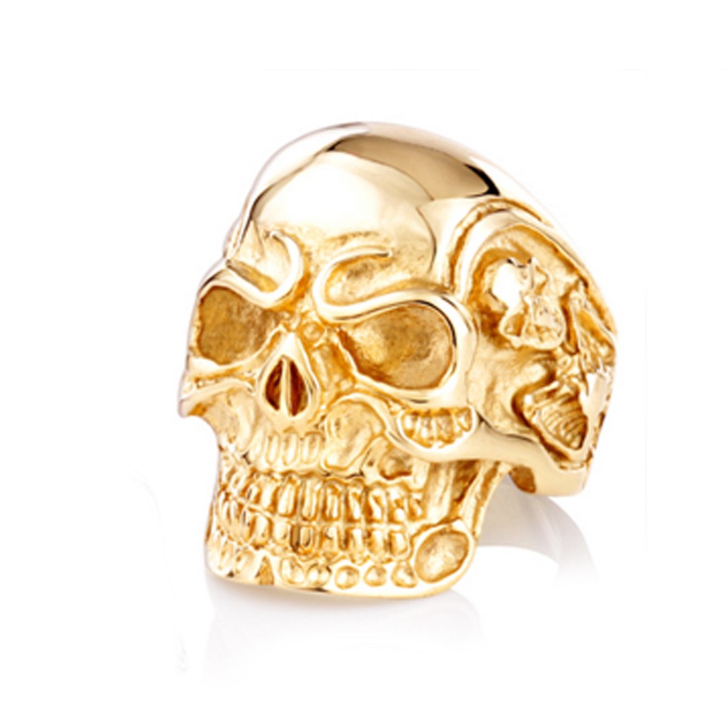 gold skull ring