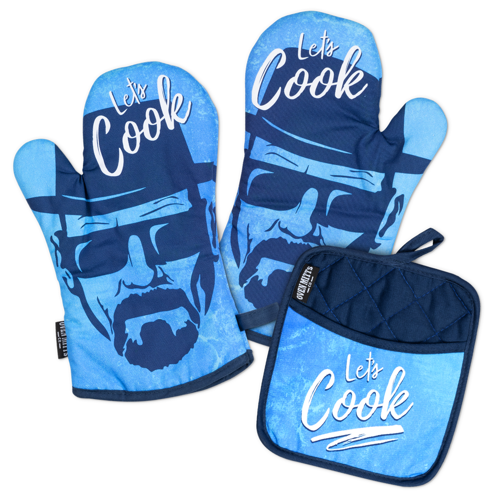 Let's Cook Oven Mitts And Potholder Set breaking bad heisenberg