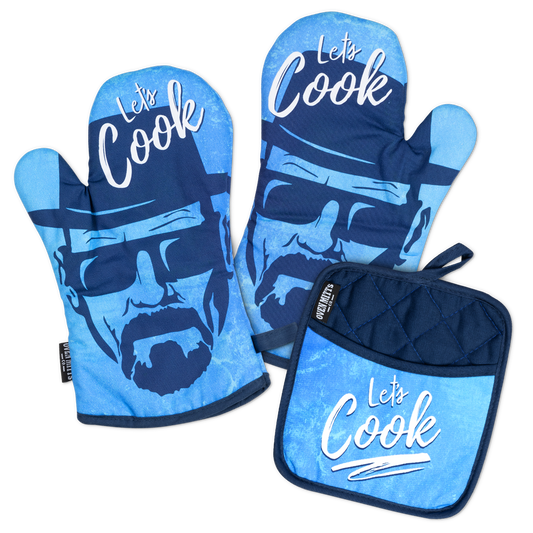 Let's Cook Oven Mitts And Potholder Set breaking bad heisenberg