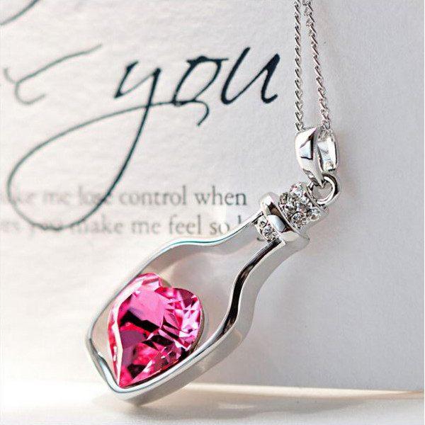 Heart in a Bottle Necklace