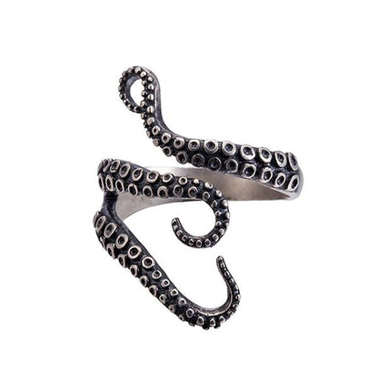 Titanium Steel Octopus Ring