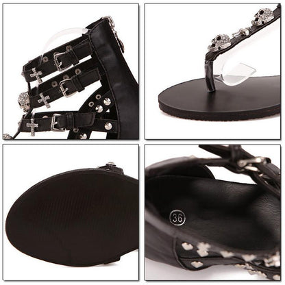 Gothic Skull Sandals