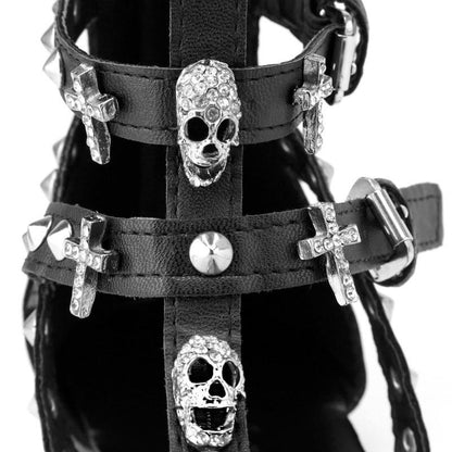 Gothic Skull Sandals