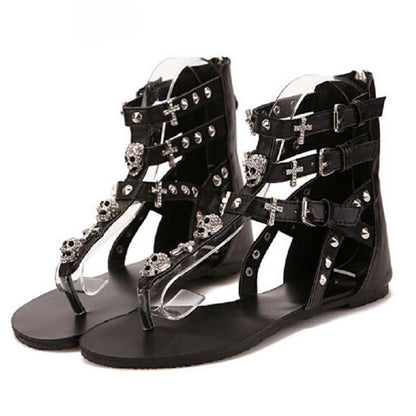 Gothic Skull Sandals