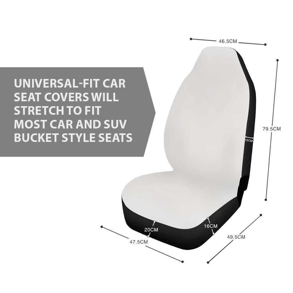 Grey Flower Skull Car Seat Covers