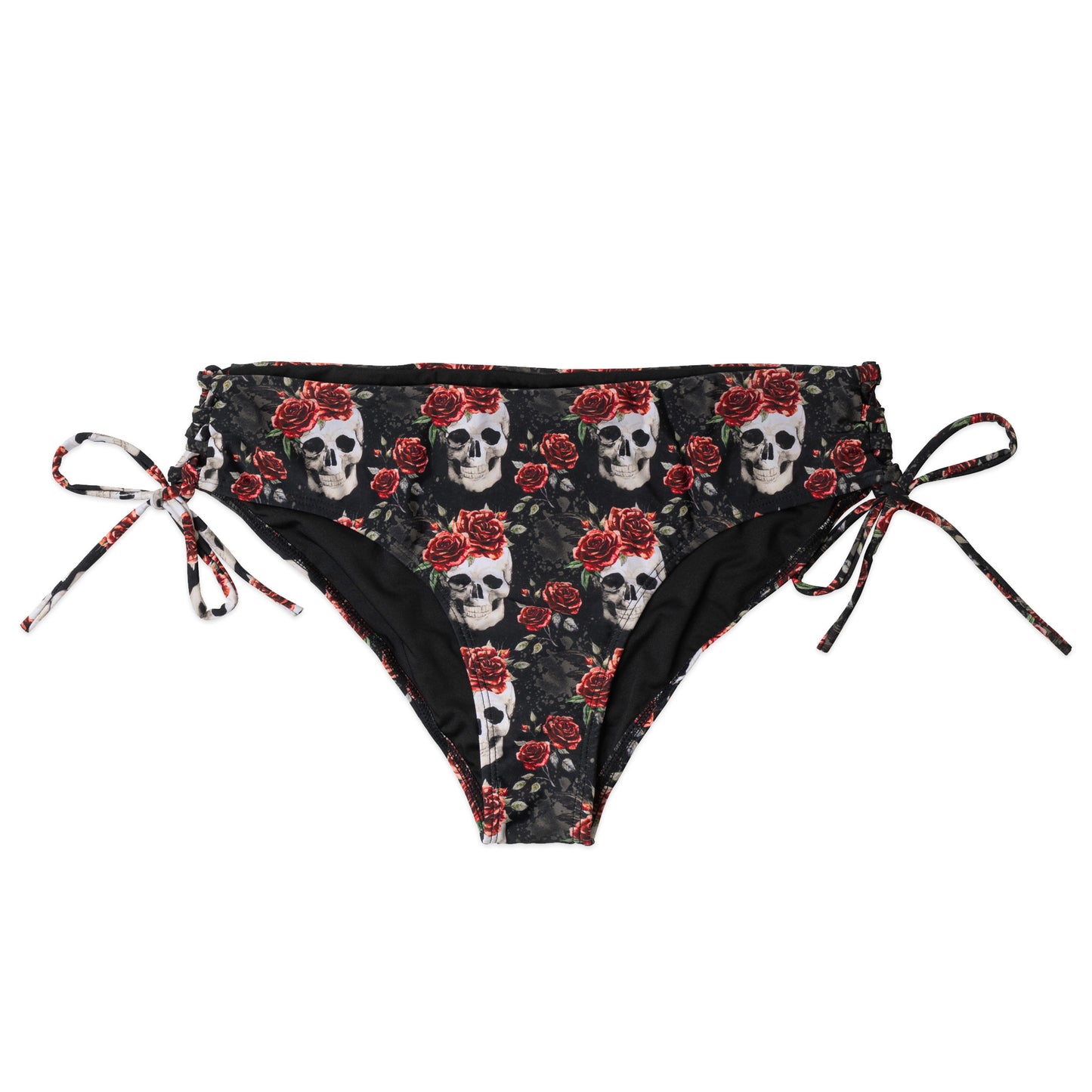 Vintage Skulls Flower Bikini Bottom