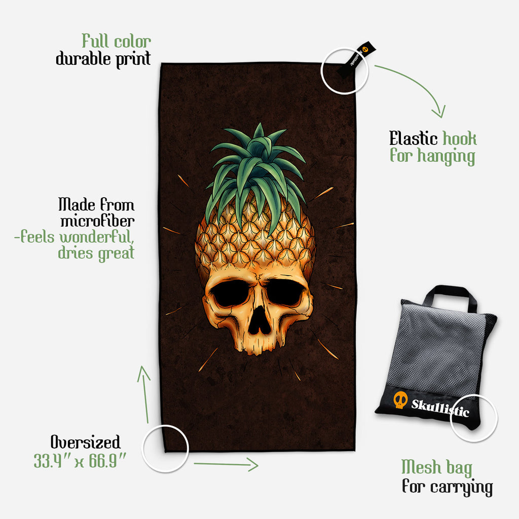 Skullistic Pineapple Skull Towel